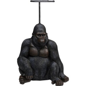 KARE DESIGN Sitting Monkey Gorilla toiletpapirholder - brun/sort polyresin (H:51)