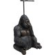 KARE DESIGN Sitting Monkey Gorilla toiletpapirholder - brun/sort polyresin (H:51)