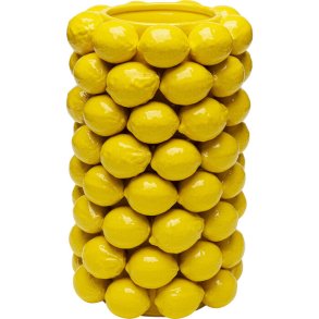 KARE DESIGN Lemon Juice vase, cylinder - gul porceln (H:43cm)
