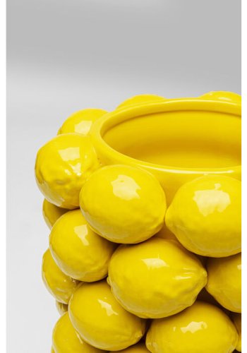 KARE DESIGN Lemon Juice vase, cylinder - gul porceln (H:43cm)