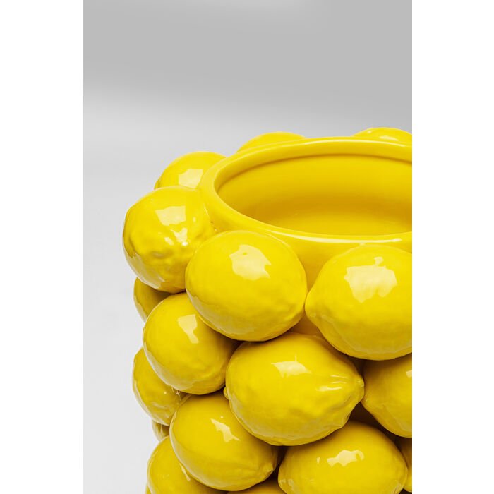 KARE DESIGN Lemon Juice vase, cylinder - gul porceln (H:43cm)