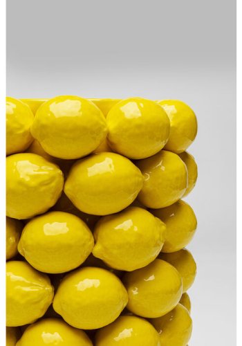 KARE DESIGN Lemon Juice vase, cylinder - gul porceln (H:43cm)