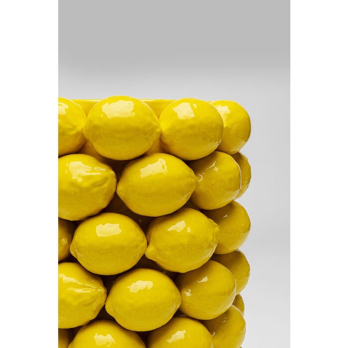 KARE DESIGN Lemon Juice vase, cylinder - gul porceln (H:43cm)