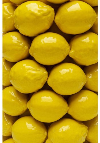 KARE DESIGN Lemon Juice vase, cylinder - gul porceln (H:43cm)