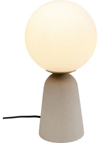 KARE DESIGN Bollie bordlampe - klar glas og beige beton cement
