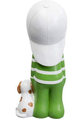 KARE DESIGN Bubble Boy figur - grn og hvid polyresin (H:82cm)