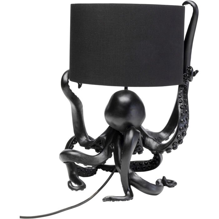 KARE DESIGN Octopus bordlampe - sort polyester og sort polyresin
