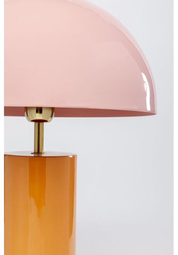 KARE DESIGN Josy bordlampe - lyserd og okkergul emalje stl