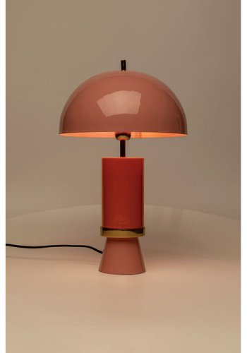 KARE DESIGN Josy bordlampe - lyserd og okkergul emalje stl