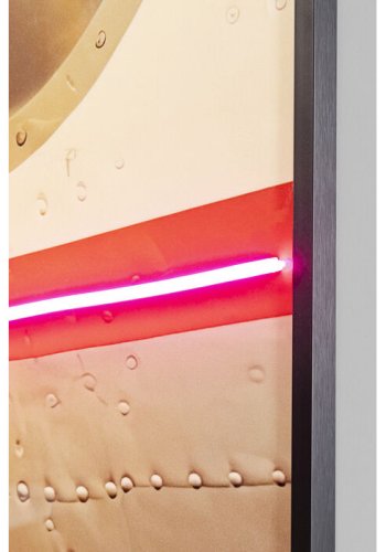 KARE DESIGN Jetset Lean Lady billede, m. LED lys og ramme - multifarvet akryl (120x80)