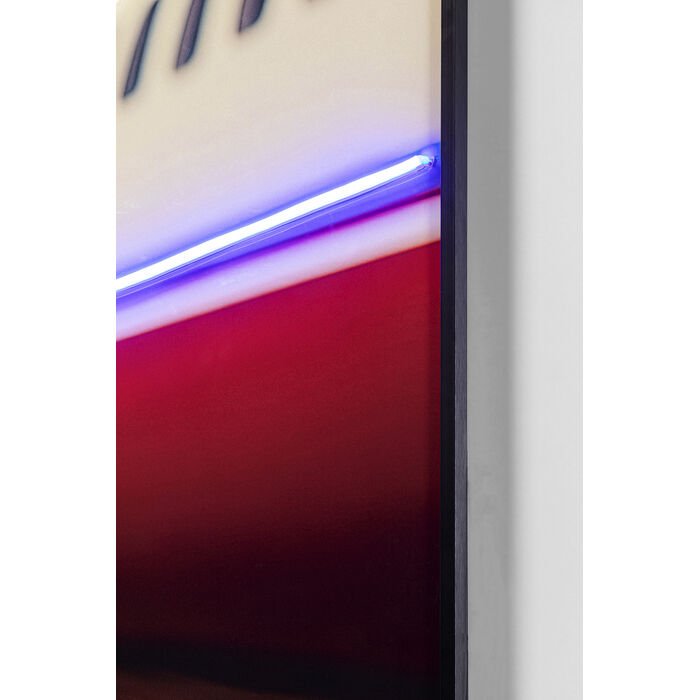 KARE DESIGN Jetset Pose Lady billede, m. LED lys og ramme - multifarvet akryl (120x80)