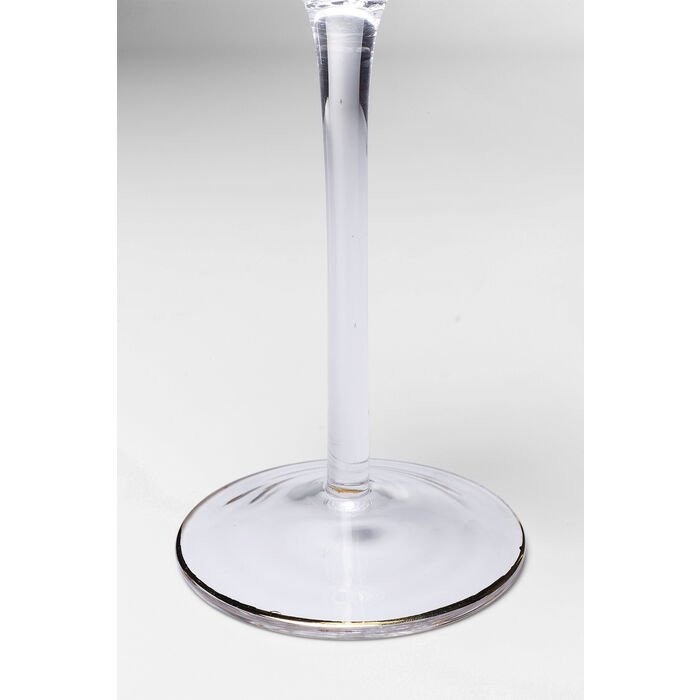 KARE DESIGN Hommage rdvinsglas, m. struktur og guldkant, hndlavet - klar glas (H:23,5)