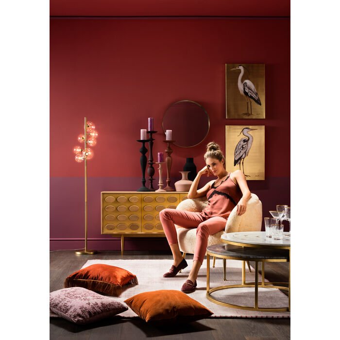 KARE DESIGN Hommage hvidvinsglas, m. struktur og guldkant, hndlavet - klar glas (H:22)