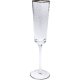 KARE DESIGN Hommage champagneglas, m. struktur og guldkant, hndlavet - klar glas (H:26)