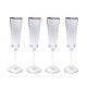 KARE DESIGN Hommage champagneglas, m. struktur og guldkant, hndlavet - klar glas (H:26)