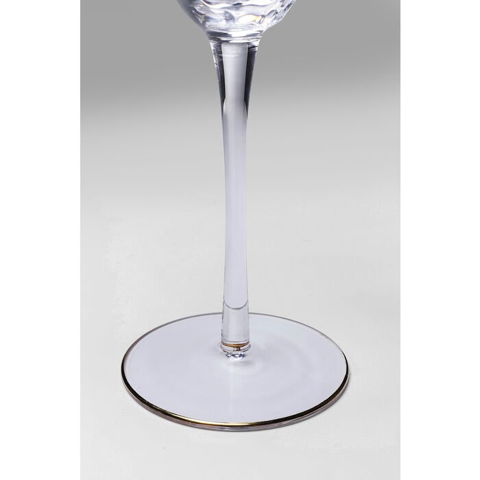 KARE DESIGN Hommage cocktailglas, m. struktur og guldkant, hndlavet - klar glas (H:20)