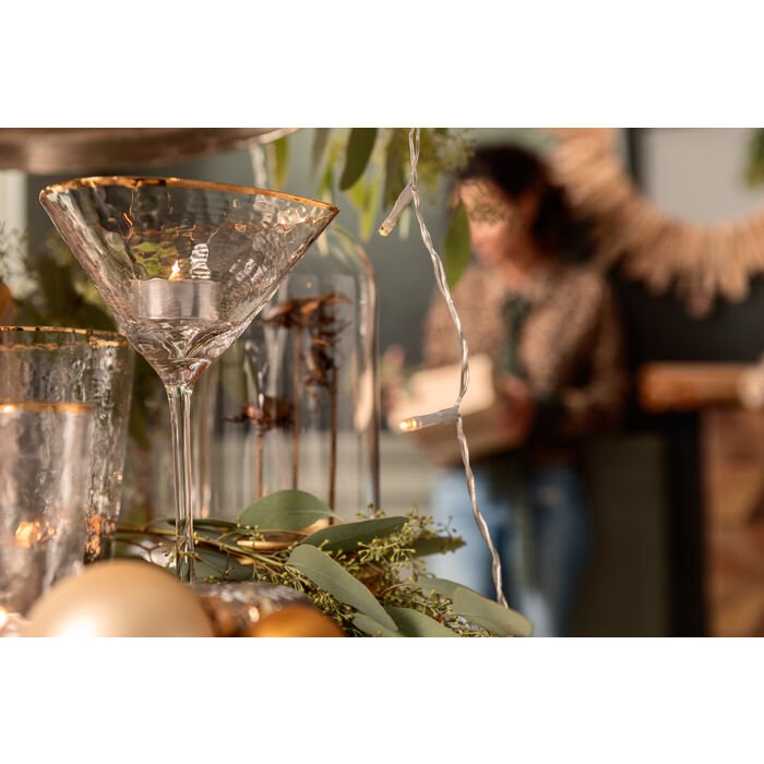KARE DESIGN Hommage cocktailglas, m. struktur og guldkant, hndlavet - klar glas (H:20)