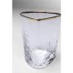 KARE DESIGN Hommage vandglas, m. struktur og guldkant, hndlavet - klar glas (H:10,4)