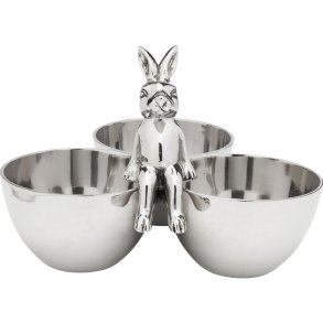 KARE DESIGN Bunny Tre skl - slv forniklet aluminium (H:18)