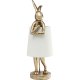 KARE DESIGN Animal Rabbit bordlampe, rund - hvid hr og guld polyresin/stl (H:68,2)