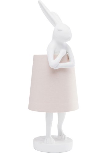 KARE DESIGN Animal Rabbit bordlampe - hvid polyresin/stl/hrlrred 