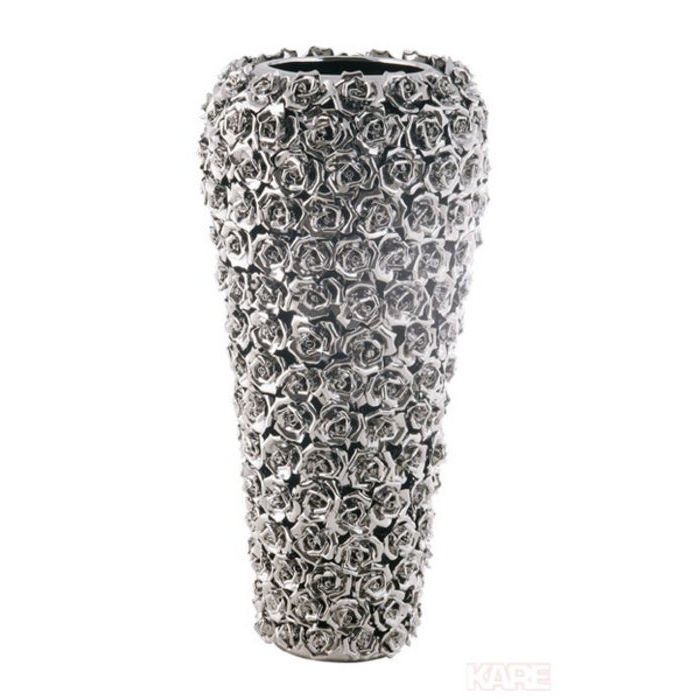 KARE DESIGN Rose Multi Chrome vase, stor - krom fajance (21,5)