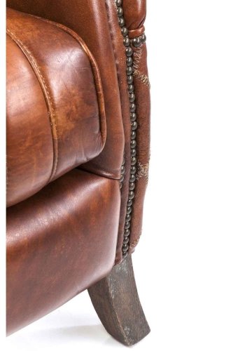 KARE DESIGN Country Side hvilestol - brunt koskind, m. armln