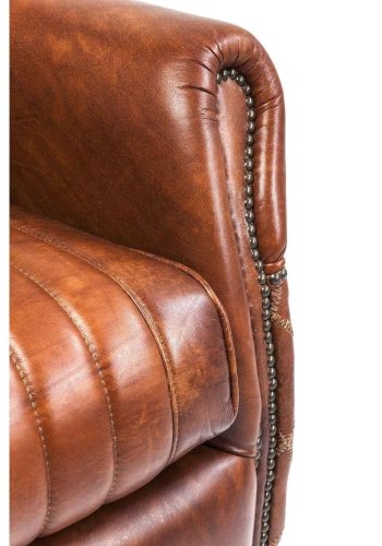 KARE DESIGN Country Side hvilestol - brunt koskind, m. armln