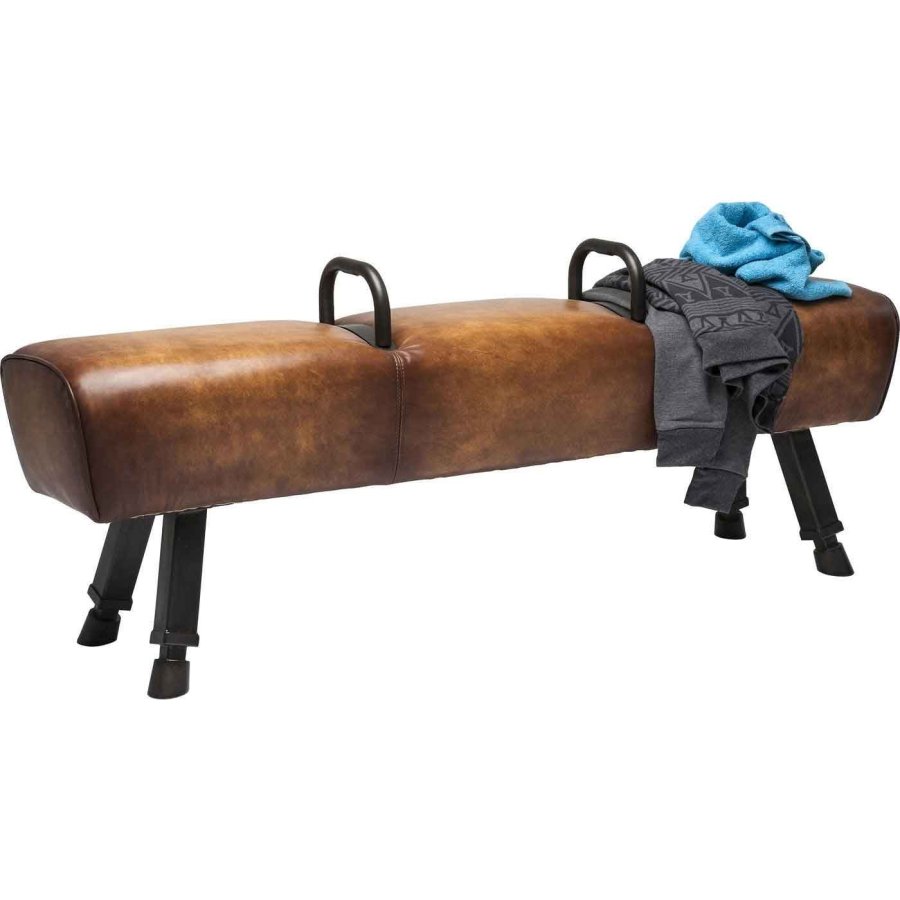 KARE DESIGN Gym Gabby bnk - brunt koskind og stl (153cm)