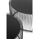 KARE DESIGN Wire Black sofabord - klart glas/sort stl, rundt (2/st)