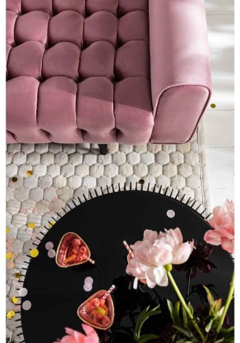 KARE DESIGN Wire Black sofabord - klart glas/sort stl, rundt (2/st)