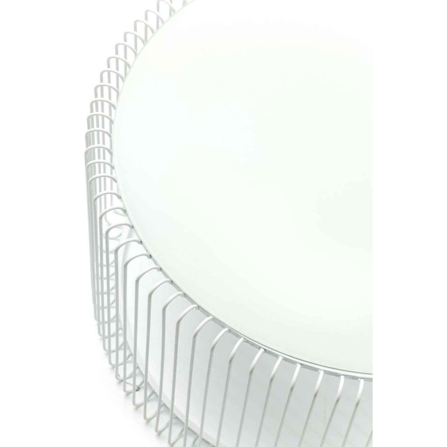 KARE DESIGN Wire White sofabord - hvidt glas/stl, rundt (2/st)