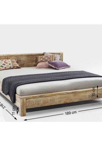 KARE DESIGN Puro sengeramme - natur mangotr (180x200)