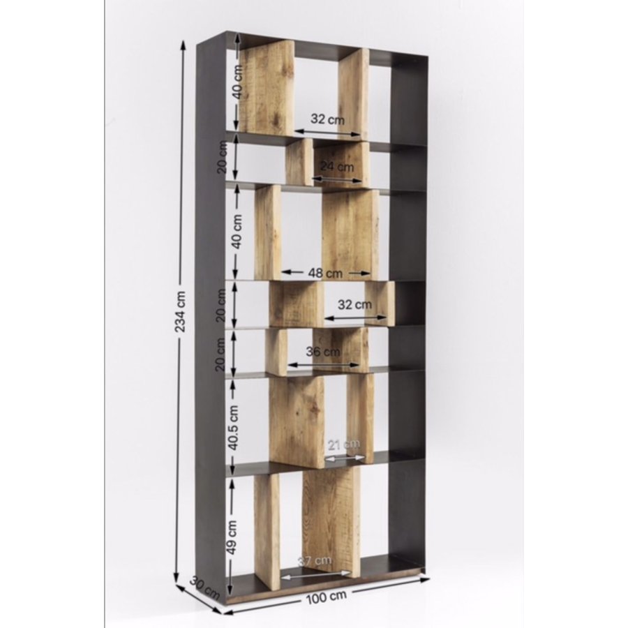 KARE DESIGN Storm reol - natur fyrretr/stl