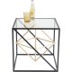 KARE DESIGN Prisma sidebord - klart glas/guld stl, kvadratisk (45x45)