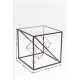 KARE DESIGN Prisma sidebord - klart glas/guld stl, kvadratisk (45x45)