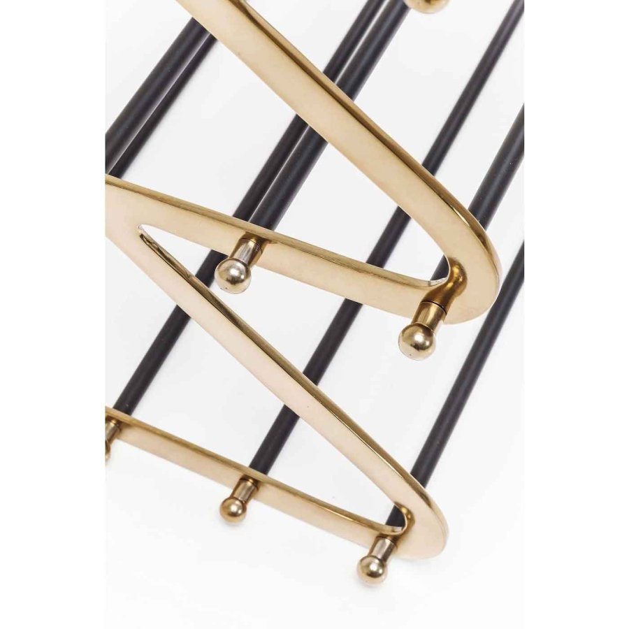 KARE DESIGN Walk Big skohylde - messing og sort metal, m. 3 hylder