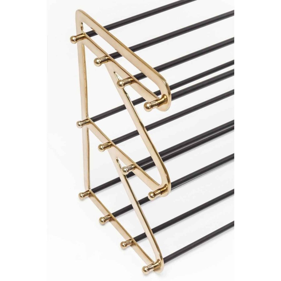 KARE DESIGN Walk Big skohylde - messing og sort metal, m. 3 hylder