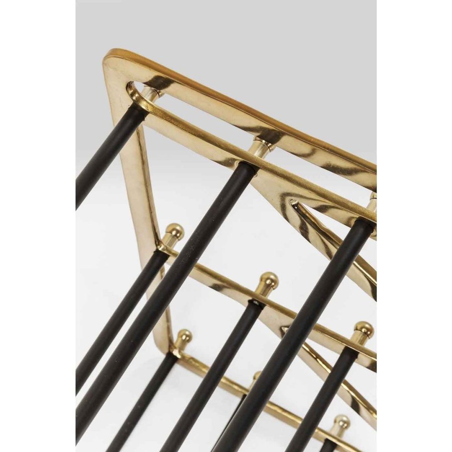 KARE DESIGN Walk Big skohylde - messing og sort metal, m. 3 hylder