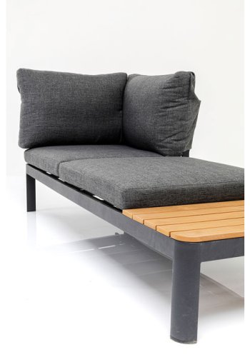 KARE DESIGN Recamiere Happy Day Right chaiselong - aluminium, WPC og polyester (166x66)