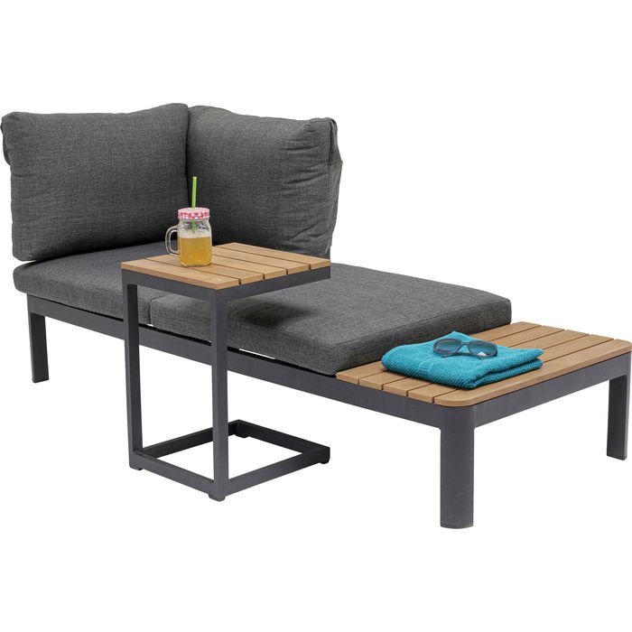 KARE DESIGN Recamiere Happy Day Right chaiselong - aluminium, WPC og polyester (166x66)