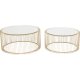 KARE DESIGN Wire Brass sofabord - spejlglas/messing stl, rundt (2/st)