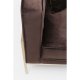 KARE DESIGN Loft Brown 3-personers sofa - brunt stof/messing stl, m. armln