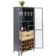 KARE DESIGN Refugio vinskab - stl/natur tr, m. 2 glaslger