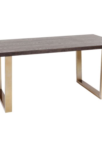 KARE DESIGN Osaka Duo spisebord - brunt asketrsfinér/messing stl (180x90)