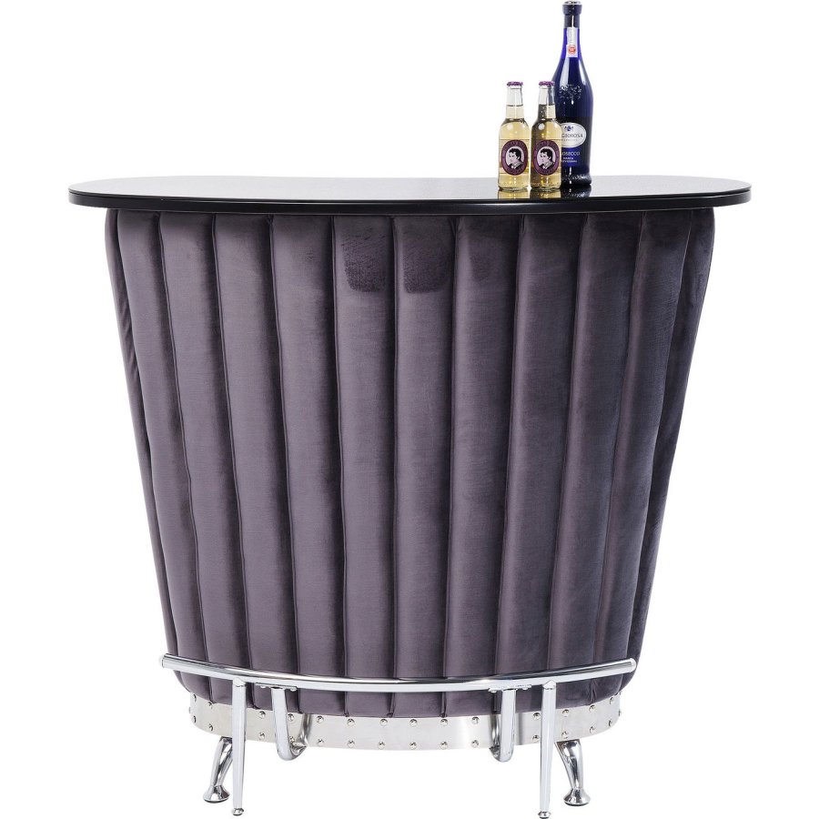 KARE DESIGN After Work Chrome bardisk - sort glas/stof/slv stl