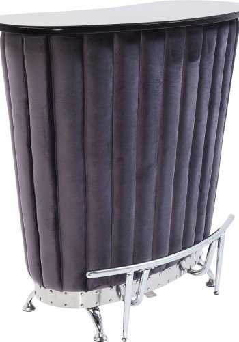 KARE DESIGN After Work Chrome bardisk - sort glas/stof/slv stl