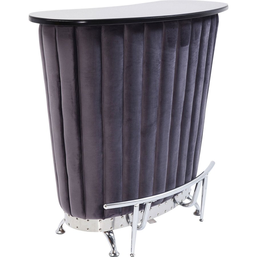 KARE DESIGN After Work Chrome bardisk - sort glas/stof/slv stl