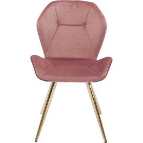 KARE DESIGN  Viva Mauve spisebordsstol - rosa stof/messingbelagt stl