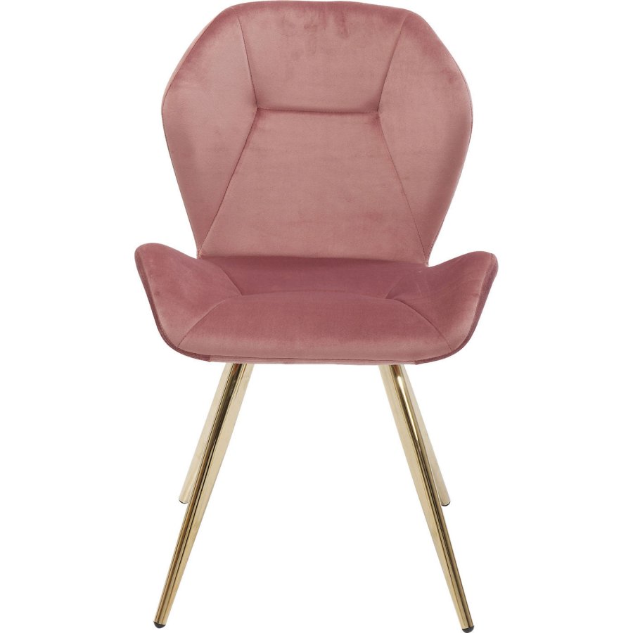 KARE DESIGN  Viva Mauve spisebordsstol - rosa stof/messingbelagt stl